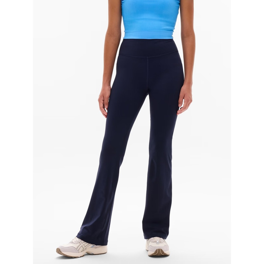 Athleta Girl High Rise Chit Chat Flare Pants Navy Blue Kids Size L 12 Leggings